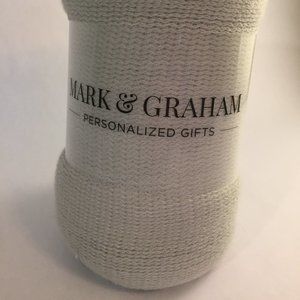 NWT, Mark & Graham Colorblock Throw in Gray/Ivory
